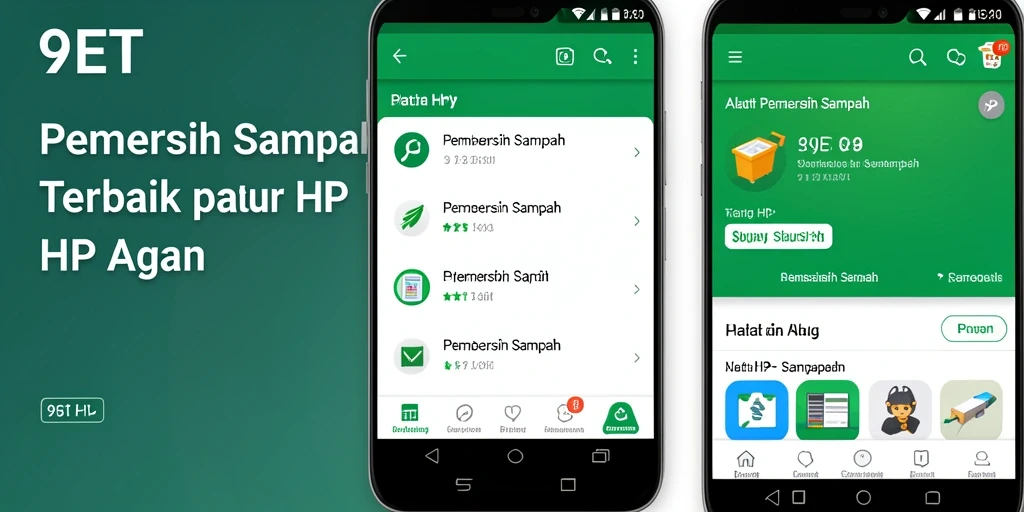 Antarmuka bersih dan sederhana dari aplikasi Pembersih Sampah 9ET.
