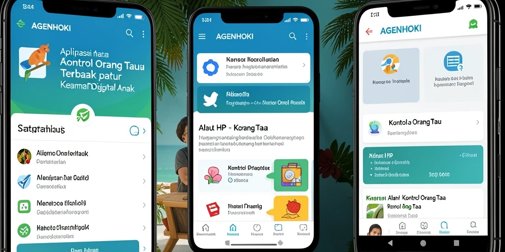 Antarmuka intuitif AGENHOKI untuk kontrol orang tua yang efisien.