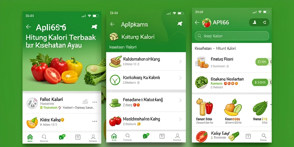 Tampilan antarmuka API66 yang sederhana untuk menghitung kalori.
