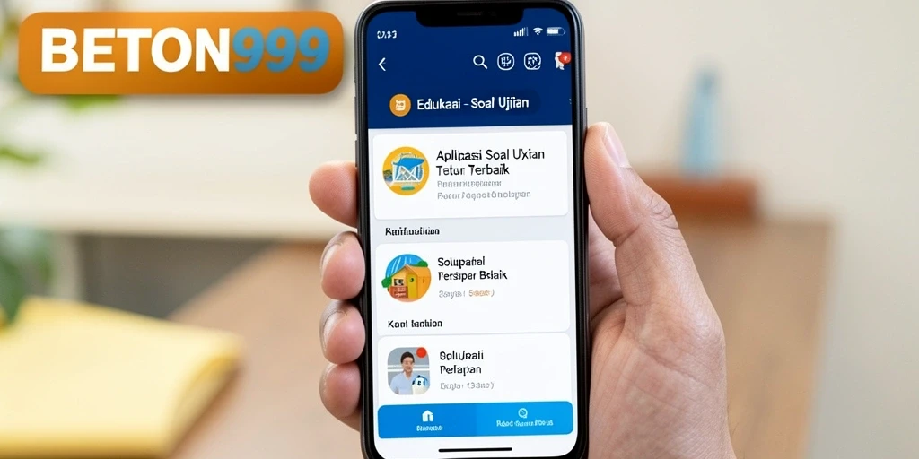 Tampilkan antarmuka aplikasi Soal Ujian BETON999.