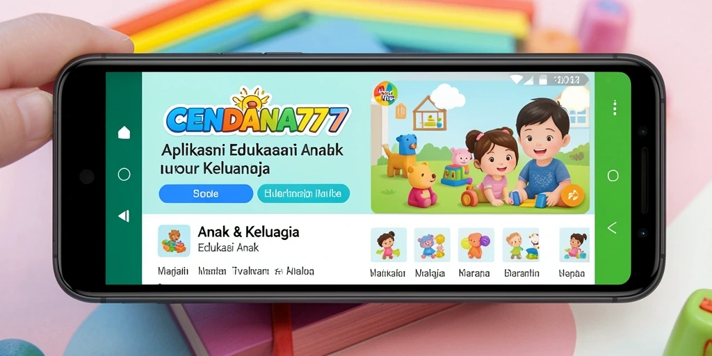 Antarmuka menarik CENDANA777 untuk belajar anak-anak.