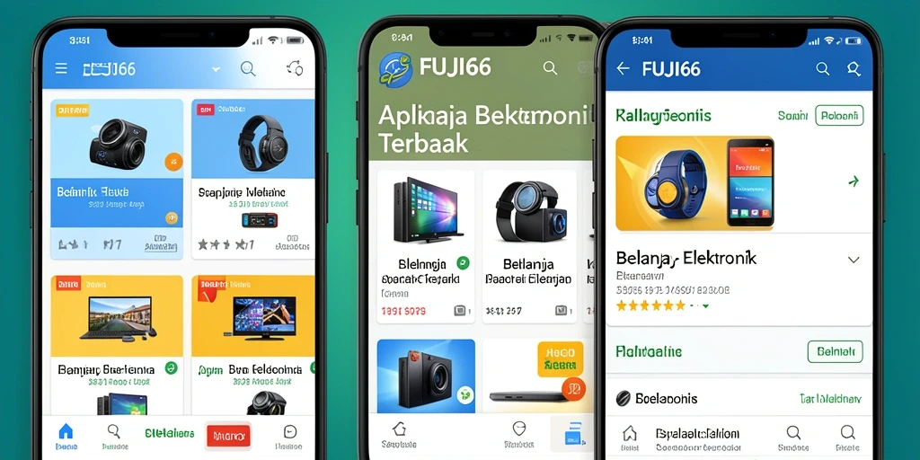Antarmuka intuitif FUJI66 untuk belanja elektronik.