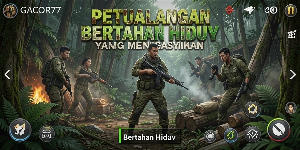Tampilan antarmuka utama GACOR77 dengan fitur Bertahan Hidup.