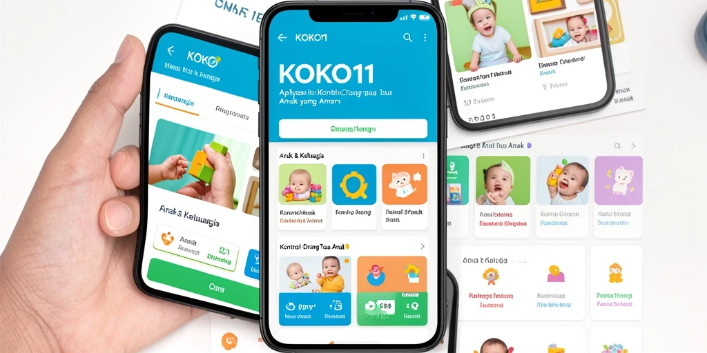 Screenshot aplikasi KOKO11 menampilkan antarmuka pengaturan kontrol orang tua.