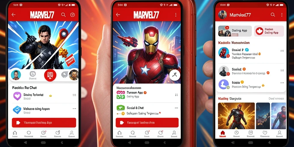 Tampilan antarmuka aplikasi MARVEL77 yang menarik dan user-friendly.