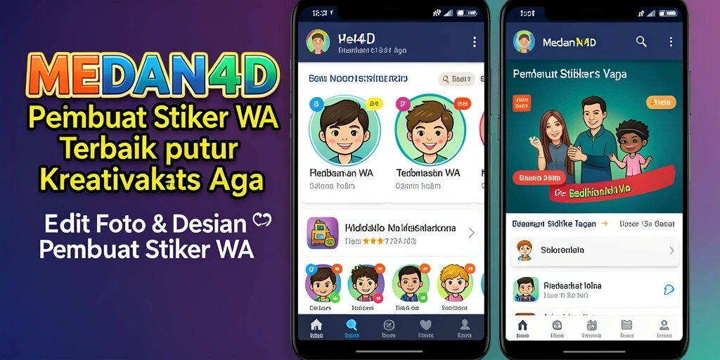 Antarmuka MEDAN4D yang memudahkan pembuat stiker WA.