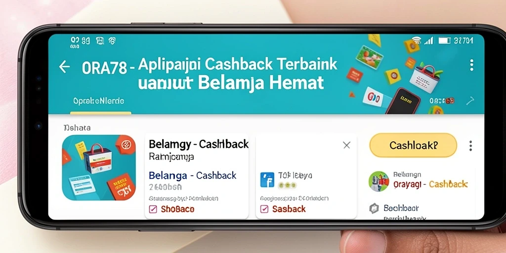 Screenshot antarmuka ORA78 menampilkan berbagai penawaran cashback.
