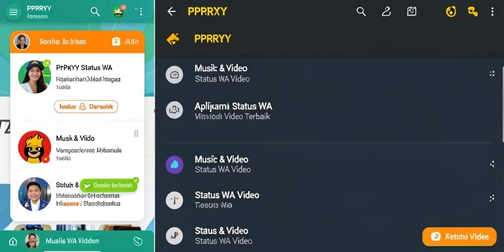Tampilan antarmuka PPRRYY untuk Status WA Video yang menarik.