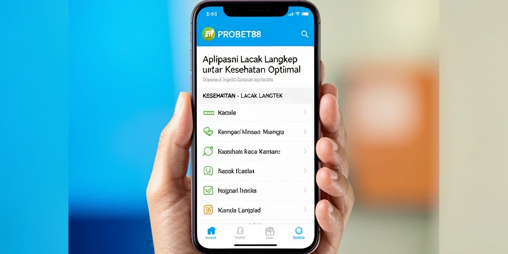 Tampilan antarmuka PROBET88 dengan statistik langkah harian.