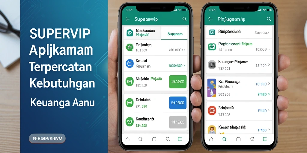 Tampilan antarmuka aplikasi SUPERVIP yang menarik dan user-friendly.
