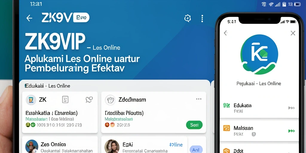 Tampilan antarmuka aplikasi ZK9VIP yang modern dan interaktif.